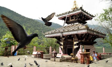 Tal Barahi Temple located on an island in Phewa Lake Pokhara