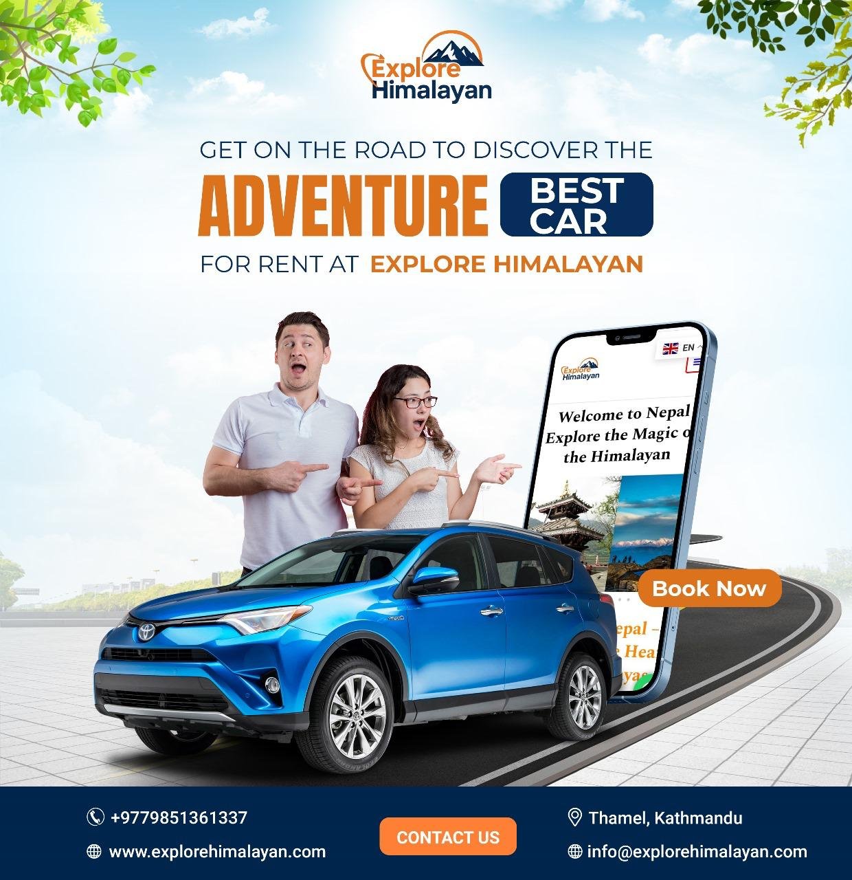 Best car rental in Nepal – Explore Himalayan vehicle rental service in Kathmandu